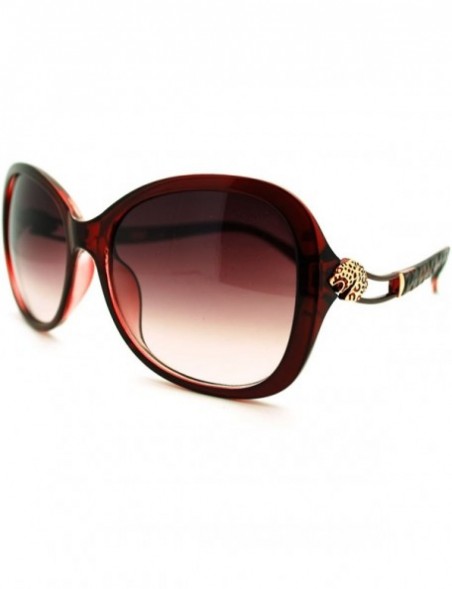 Butterfly Womens Soft Butterfly Frame Sunglasses Wavy Curved Design - Burgundy - CE11LOHVG99 $9.46