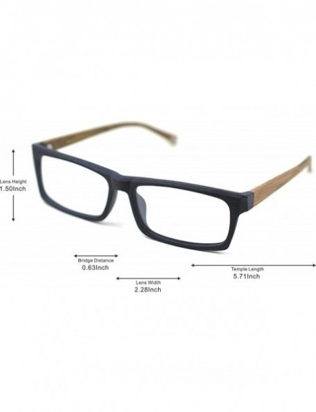 Square Simple Suqare Frame Unisex Glasses Frame8005 - Black-brown - C718LCRTXDQ $28.64