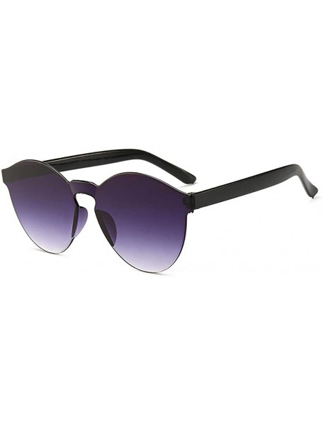Round Unisex Fashion Candy Colors Round Outdoor Sunglasses - Gray - CC190L0RTZR $16.55