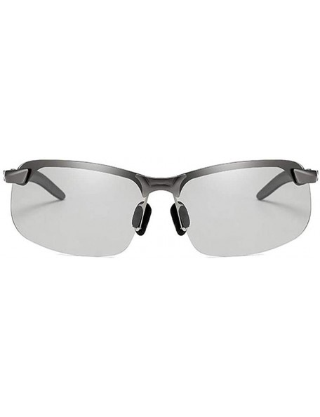 Sport Men Lightweight Half-Frame Color Change Lens Polarized Driving Sports Sunglasses Sunglasses - Dark Gray - CW18TUZ9S30 $...