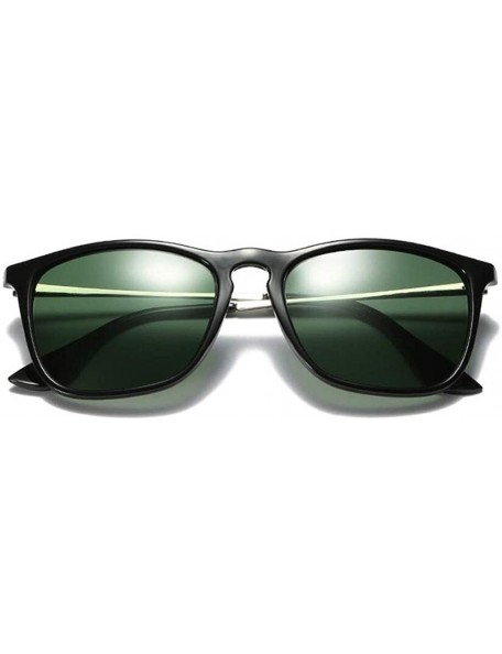 Square Fashion Square Sunglasses Polarized Men Women Vintage Driving Sun glasses - Green - CR197HY9L4E $9.42
