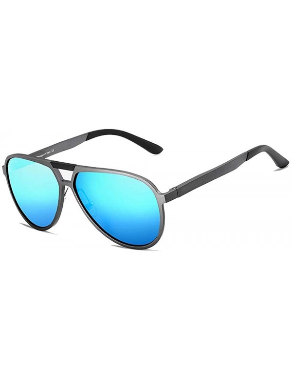 Aviator Vintage Photochromic Sunglasses for Women Pilot Retro Designer Style 100% UV Protection - Gray Blue - CD1903Y2MXM $18.01