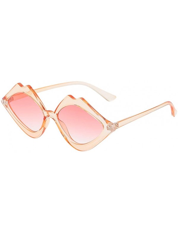 Goggle Sunglasses Lips Fashion Goggles Eyeglasses Glasses Eyewear - Pinnk E - CY18QOI93EE $10.26