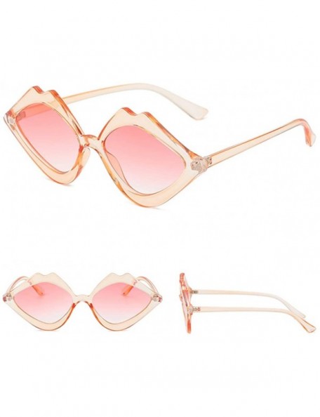 Goggle Sunglasses Lips Fashion Goggles Eyeglasses Glasses Eyewear - Pinnk E - CY18QOI93EE $10.26