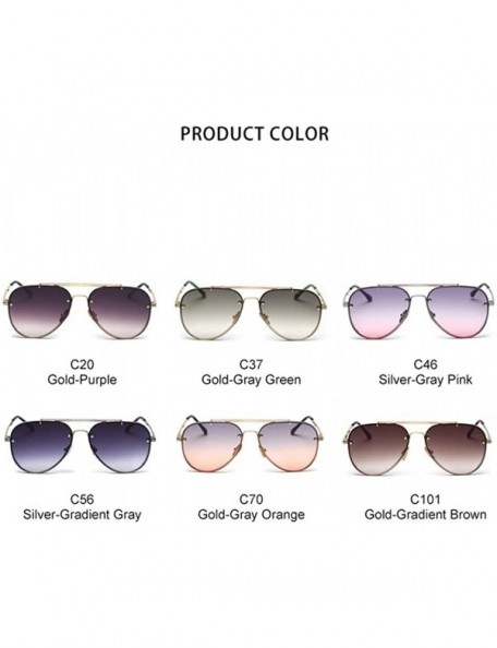 Goggle Pilot Sunglasses for Men and Women Sun Glasses Alloy Frame Gradient Driving Goggles Sunshade - CQ198448X4L $18.45