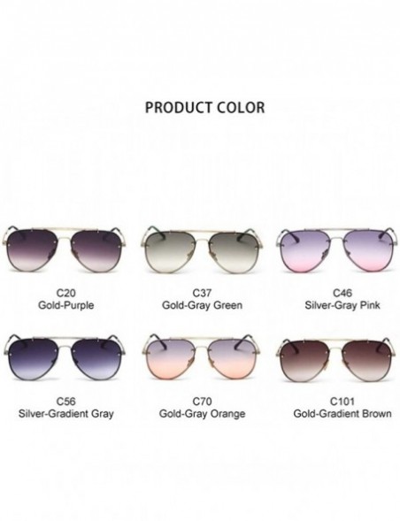 Goggle Pilot Sunglasses for Men and Women Sun Glasses Alloy Frame Gradient Driving Goggles Sunshade - CQ198448X4L $18.45