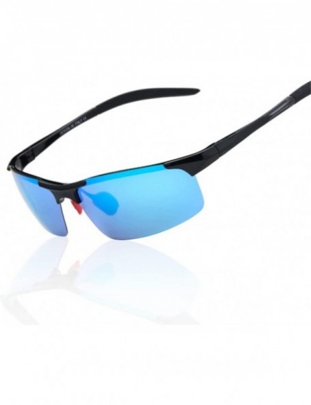 Semi-rimless Sunglasses Square Frame Polarized Outdoor Driving Fishing Sun Glasses for Men Women - 3 - CK194OW8RUS $30.51