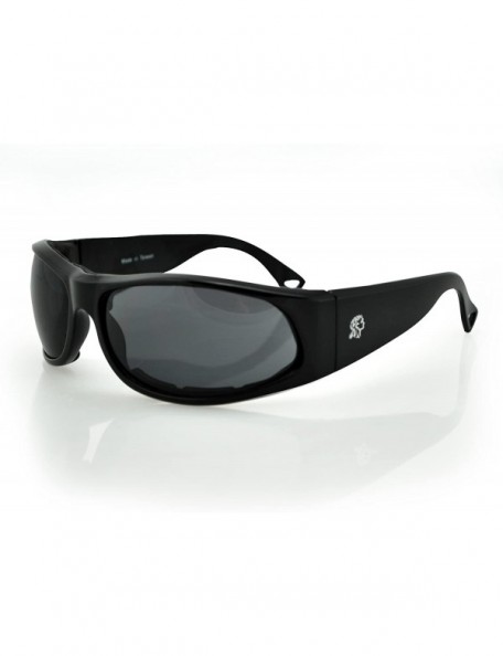 Goggle Foam Padded California Sunglass with Shiny Black Frame and Smoked Lenses - CQ115LTITA9 $16.58