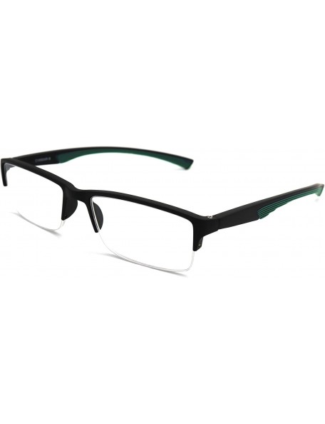 Rimless 6904 SECOND GENERATION Semi-Rimless Flexie Reading Glasses NEW - A4 Dark Green - CH18WYD4WM7 $17.43