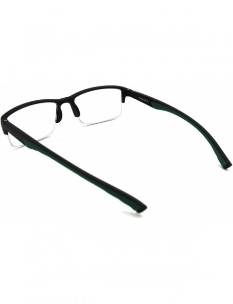 Rimless 6904 SECOND GENERATION Semi-Rimless Flexie Reading Glasses NEW - A4 Dark Green - CH18WYD4WM7 $17.43