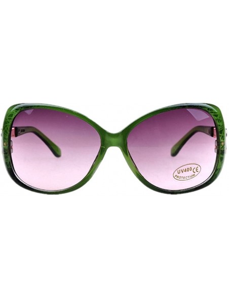 Square Vintage Cat's Eye Sunglasses For Women 100% UV Protection Classic Retro Designer Style - Green - CJ11ZSIFUXX $6.97