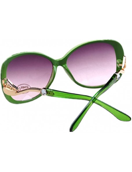 Square Vintage Cat's Eye Sunglasses For Women 100% UV Protection Classic Retro Designer Style - Green - CJ11ZSIFUXX $6.97