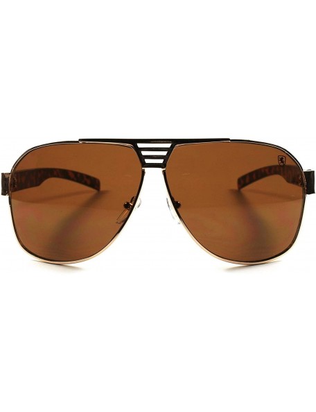 Oversized Classic Air Force Style Oversized Vintage Retro Mens Womens Sunglasses - Tortoise - CK18X6YMC96 $8.57