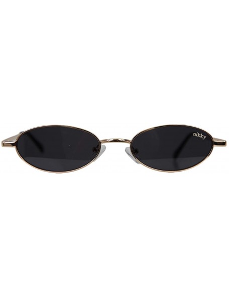 Oval Retro Classic Fashion Oval Fashion Trending Women's Sunglasses - Black - CI18ILS8KY9 $14.77