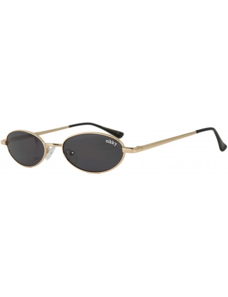 Oval Retro Classic Fashion Oval Fashion Trending Women's Sunglasses - Black - CI18ILS8KY9 $14.77