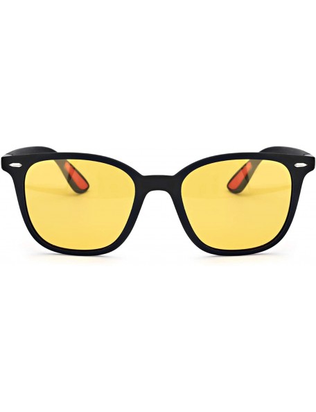 Square Polarized Anti glare Nighttime Glasses Matte - Night-driving Glasses-matte Black - CX18ZLDZH8I $16.91