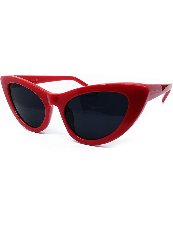 Goggle 8250 Clout Goggles Cat Eye Vintage Mod Style Retro Kurt Cobain Sunglasses - Red - CL18IYAN8SX $14.34