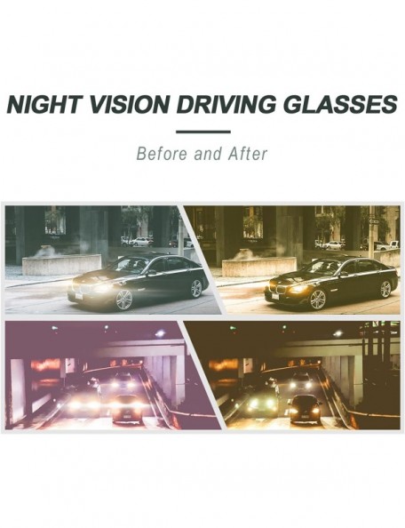 Square Polarized Anti glare Nighttime Glasses Matte - Night-driving Glasses-matte Black - CX18ZLDZH8I $16.91