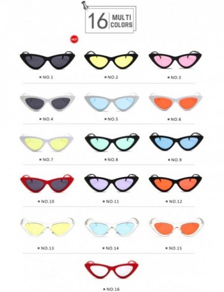 Cat Eye Distaff Fashion Cat Eye Shades Sunglasses Polarized Incorporate Candy Colored Glasses Sunglasses - No.12 - CN18Z6C8AR...