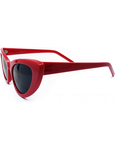 Goggle 8250 Clout Goggles Cat Eye Vintage Mod Style Retro Kurt Cobain Sunglasses - Red - CL18IYAN8SX $14.34