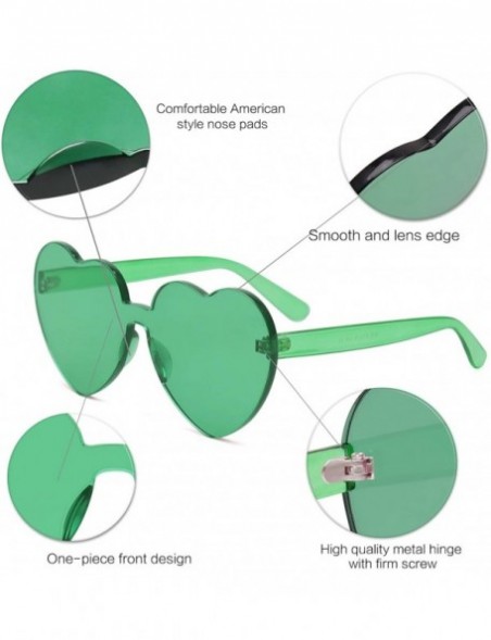 Cat Eye Heart Shaped Sunglasses Clout Goggle Vintage Cat Eye Mod Style Retro Glasses Kurt Cobain SJ2062 - 2055c4 Green - CE18...