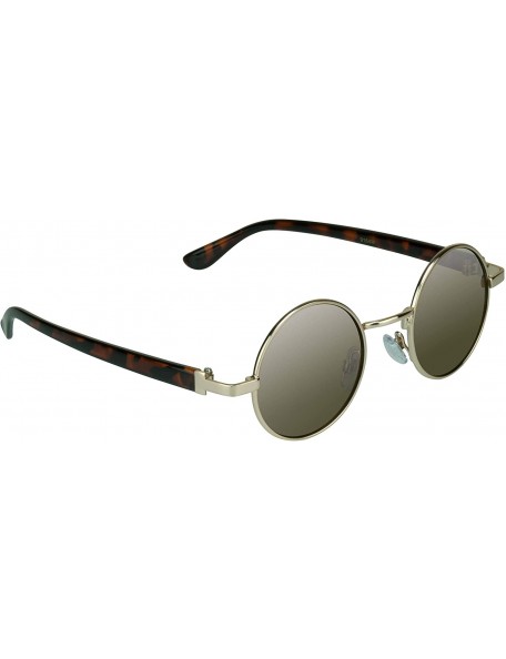 Round John Lennon Round Sunglasses. Free Microfiber Cleaning Case Included. - Gold - CH11C3CR2NX $13.65