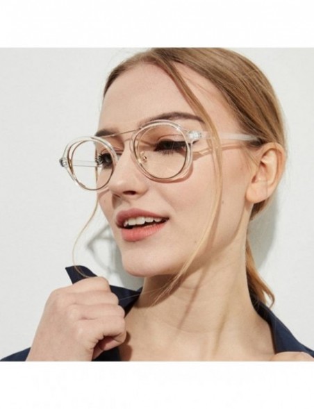 Oversized Women's Retro Cat Eye Oval Shades Frame UV Protection Polarized Sunglasses - Clear - CL18E7L5TDK $10.59
