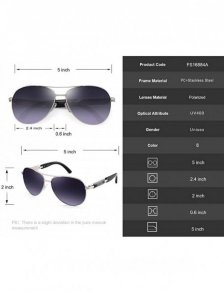 Aviator Classic Aviater Sunglasses for Women Men Metal Frame Mirrored Lens Driving Fashion Sunglasses 16884 - CI187GXI4RA $15.57