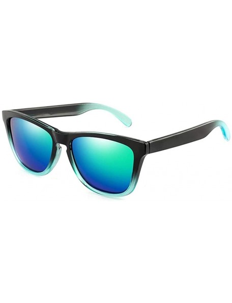 Square Men Women Polarized Sunglasses Classic Square Sun Glasses Male Driving Shades Goggles UV400 - Black Green Green - CC19...