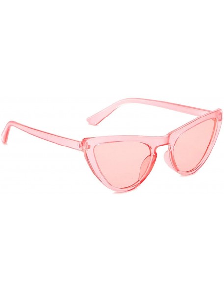 Shield Classic style Cat Eye Sunglasses for Unisex PC Resin UV 400 Protection Sunglasses - Pink - CJ18SARH2AQ $13.76