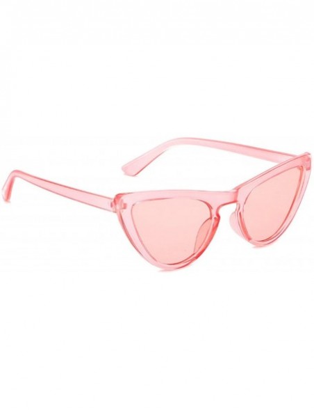 Shield Classic style Cat Eye Sunglasses for Unisex PC Resin UV 400 Protection Sunglasses - Pink - CJ18SARH2AQ $13.76