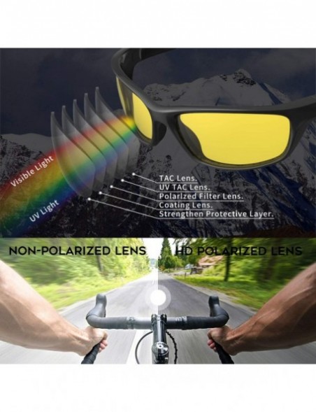 Sport Polarized Sports Sunglasses with UV400 Protection TR90 Unbreakable Frame for Fishing Driving Running Cycling - CV18HADX...