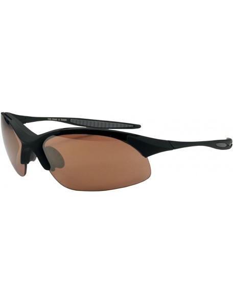Wrap CLEARANCE!!! A728 Sunglasses Wrap Style UV400 Lens All Active Sports - Flatblack & Copper - CO11RWRIAT3 $30.75