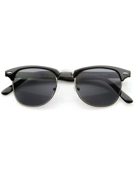 Wayfarer Designer Inspired Vintage Half Frame Polarized Sunglasses - C111WG84P11 $12.08