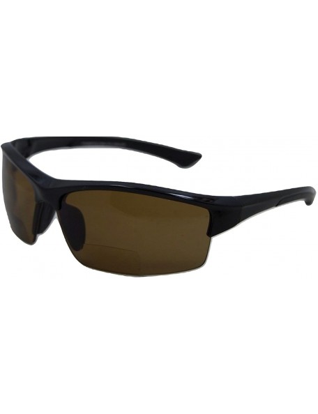 Wrap Magnificent Maui Wrap Polarized Nearly Invisible Line Bifocal Sunglasses - Brown - C7188W0Z7XI $34.16