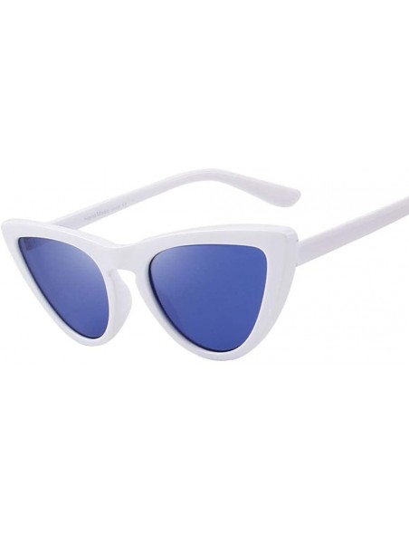 Oversized DESIGN Fashion Women Cat Eye Sunglasses Brand Designer Sunglasses C05 White - C05 White - CQ18YLXYOU2 $11.94