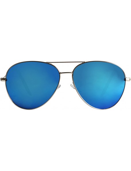 Aviator Unisex Sunglasses Polarized Aviator Women Men Metal UV Protection Blue s866 - CW17YD5RC3R $15.81