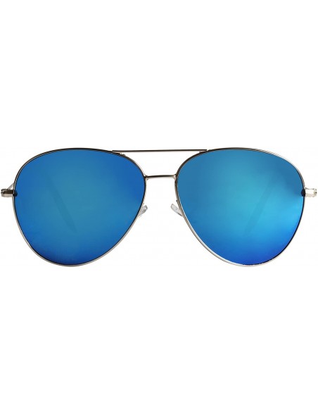 Aviator Unisex Sunglasses Polarized Aviator Women Men Metal UV Protection Blue s866 - CW17YD5RC3R $15.81