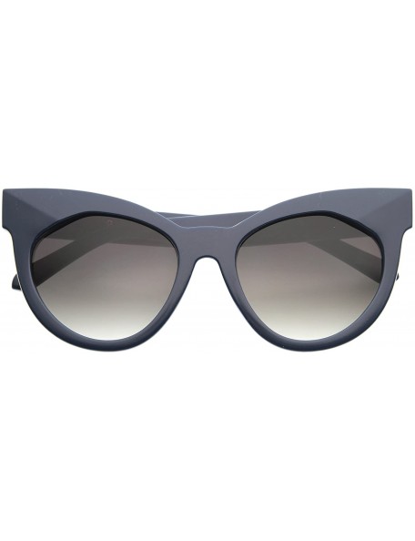 Oversized Chic Womens Oversized Flat Lens Bold Chunky Cat Eye Sunglasses 64mm - Blue-gold / Lavender - CS128PMCKAD $9.44