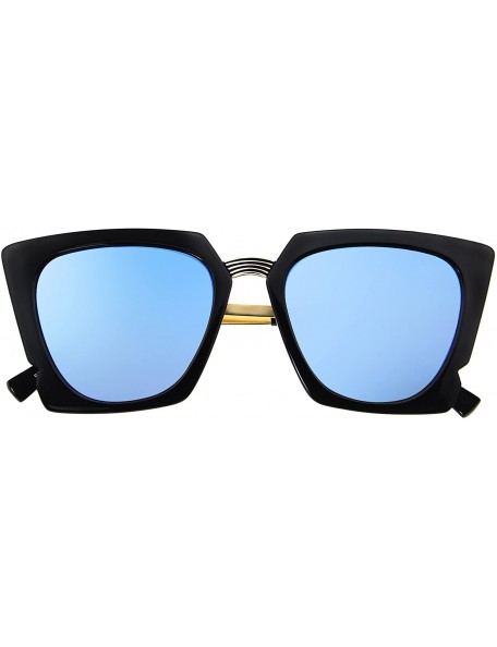 Oversized Designer Oversized Men Women Sunglasses UV400 Protection 508 - Black - CL12FODNNUD $28.24