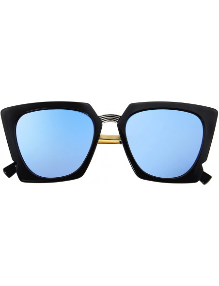 Oversized Designer Oversized Men Women Sunglasses UV400 Protection 508 - Black - CL12FODNNUD $28.24