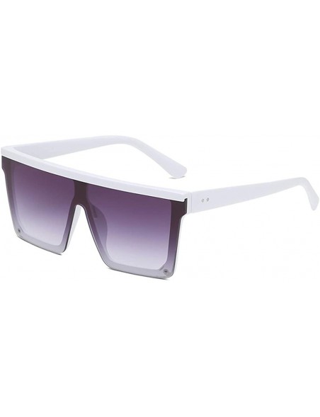 Rectangular Oversized Mental Punk Stylish Square Shape Vintage Sunglasses Unisex Eyeglasses - G - C3196QQMSEG $7.34
