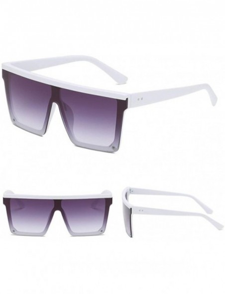 Rectangular Oversized Mental Punk Stylish Square Shape Vintage Sunglasses Unisex Eyeglasses - G - C3196QQMSEG $7.34