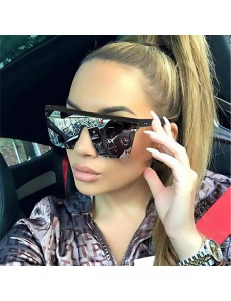 Rectangular Oversized Mental Punk Stylish Square Shape Vintage Sunglasses Unisex Eyeglasses - G - C3196QQMSEG $7.34