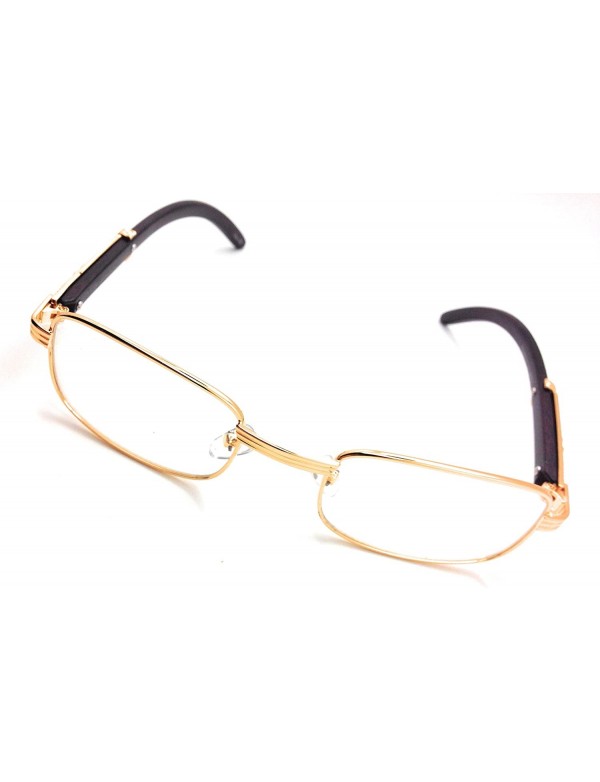 Oval Art Nouveau Vintage Style Gold Metal Frame Oval Men Women Eye Glasses - Rectangular Gold - C5185AS06KA $9.72