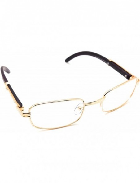 Oval Art Nouveau Vintage Style Gold Metal Frame Oval Men Women Eye Glasses - Rectangular Gold - C5185AS06KA $9.72