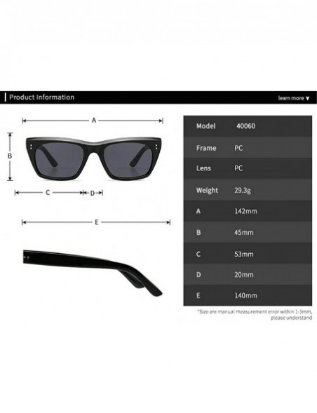 Square High-end unisex rice nails classic wild retro trend brand designer sunglasses UV400 - Blue - CY18RH5QWDC $12.67