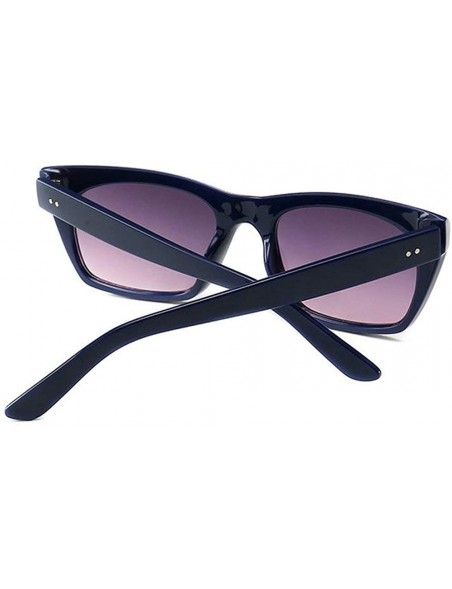 Square High-end unisex rice nails classic wild retro trend brand designer sunglasses UV400 - Blue - CY18RH5QWDC $12.67