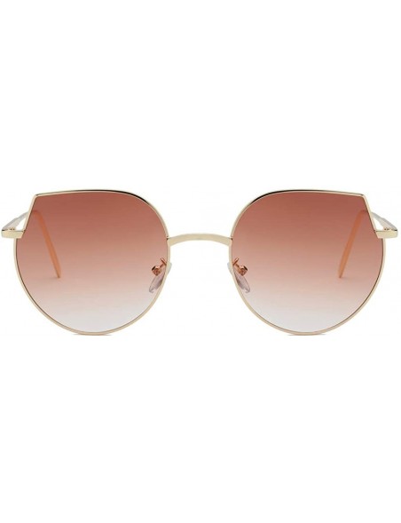 Oversized Women's Polarized Sunglasses Glasses Vintage Retro - Irregular Shape Mirrored Sunglasses for Women Flat - D - CA190...