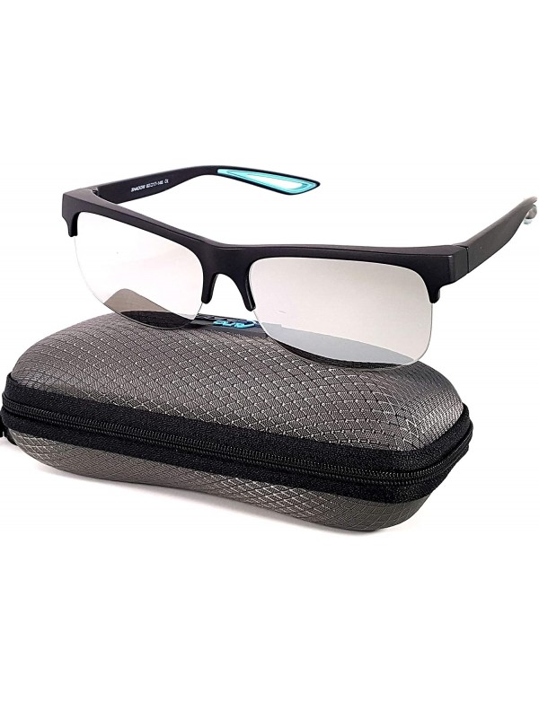 Sport Fit Over Polarized Sunglasses Driving Clip on Sunglasses to Wear Over Prescription Glasses - Black-blue-silver - C818SM...